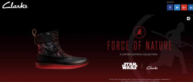 Clarks与《星球大战》携手推出合作款女鞋系列